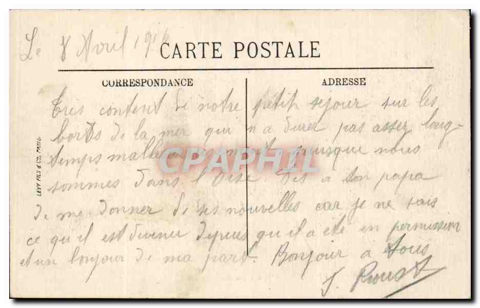 Le Touquet-Paris-Plage — Ansicht des Badestunden — LL. — Rückseite