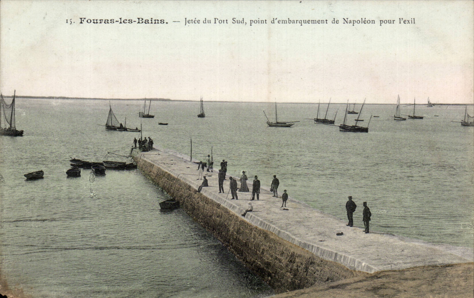 CPA Fouras les Bains Jetee du port Sud point d embarquement de Napoleon pour l exil