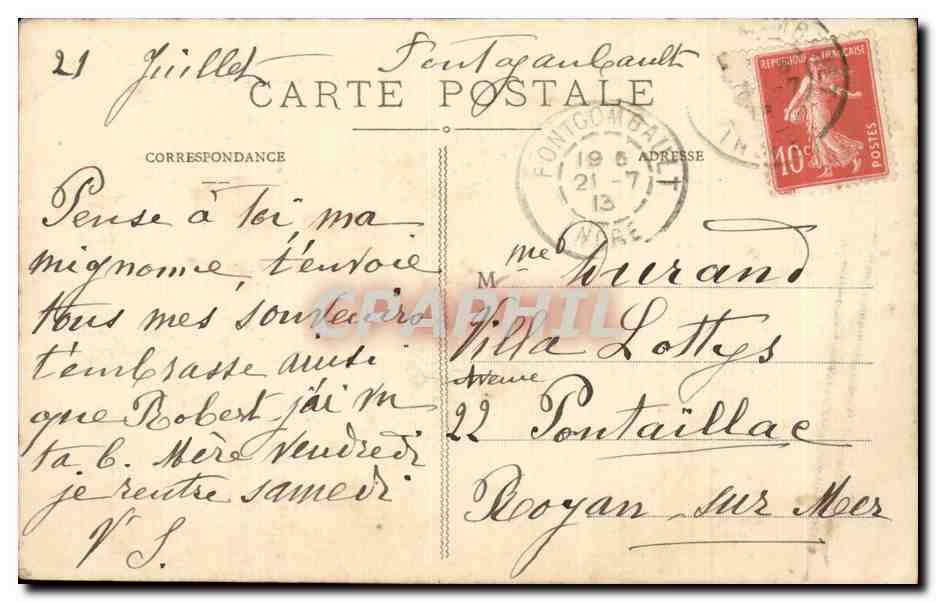 CPA Abbaye de Fontgombault Abside de la chapelle — Rückseite