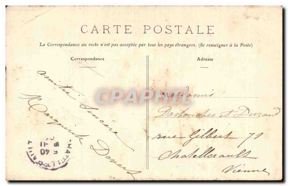 CPA Chateauroux Chapelle de ND du Chene Vue du vieux Chene — Rückseite