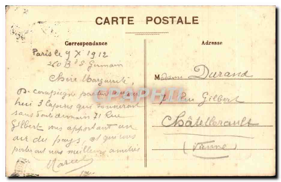CPA Compiegne Le chateau Chambre a coucher de l empereur — Rückseite