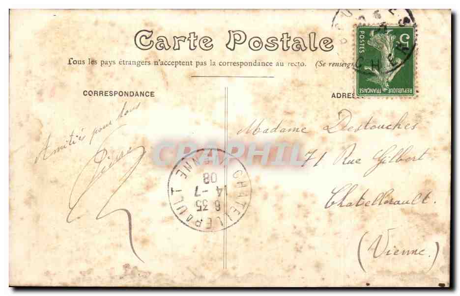 CPA Bourges La cathedrale  — Verso
