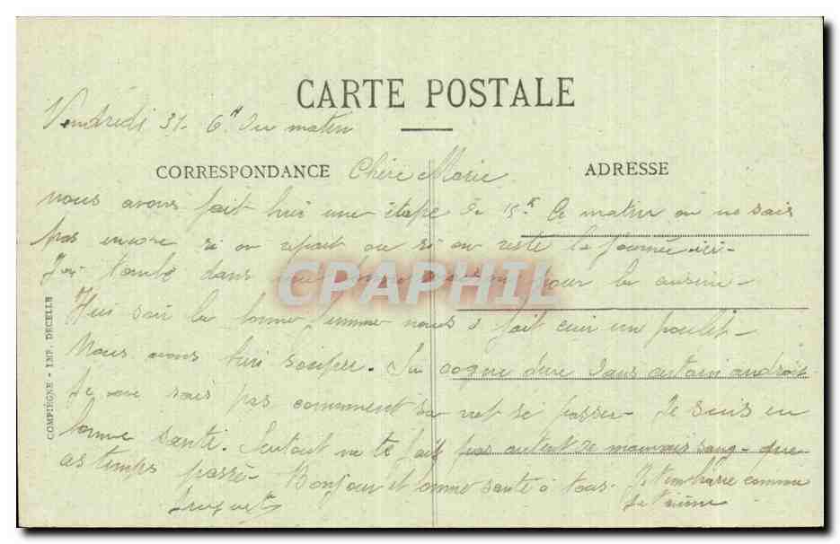 CPA Compiegne L hotel de ville — Verso
