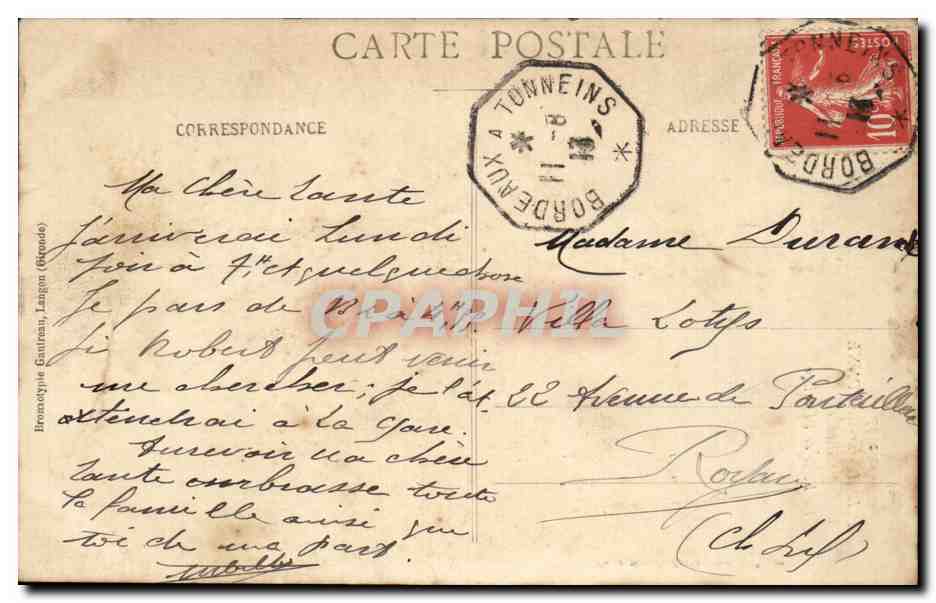 Cadillac-sur-Garonne — La Porte de l'Horloge — O. Bartholome, n°2677 — Reverso