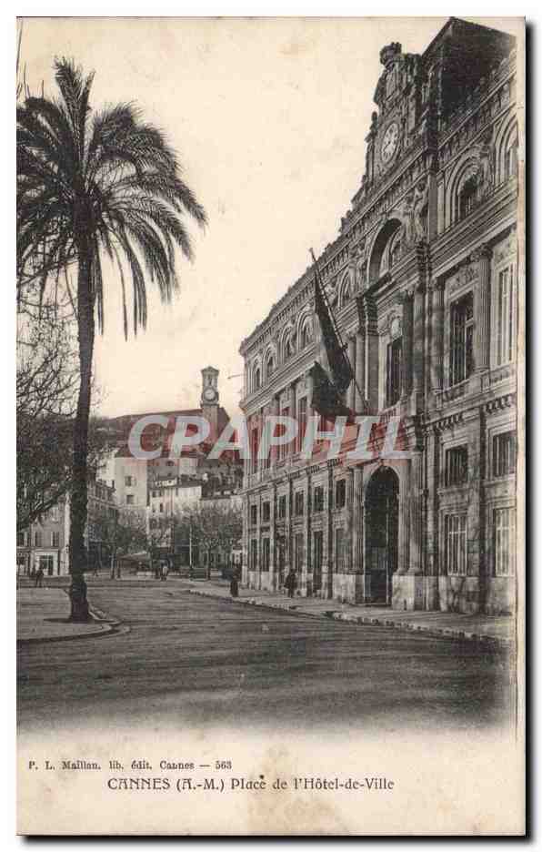 CPA Cannes Place de l hotel de ville