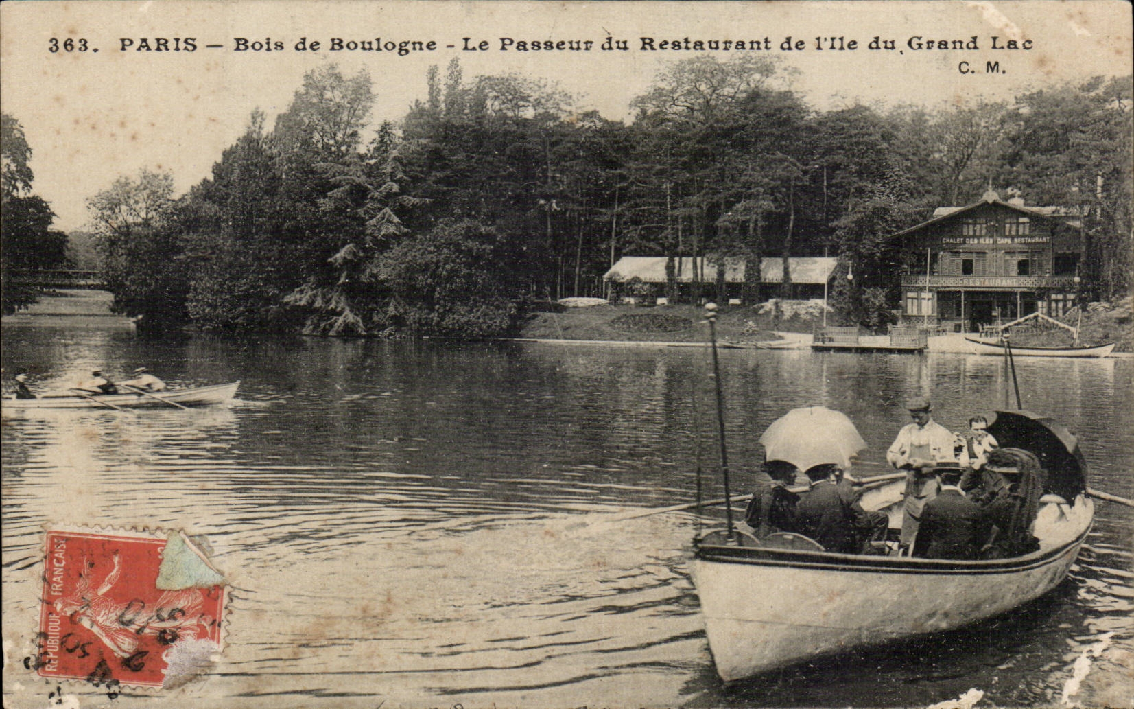 PARIS — Bois de Boulogne — Le Passeur du Restaurant de l'Île du Grand Lac — C.M. — n°3663