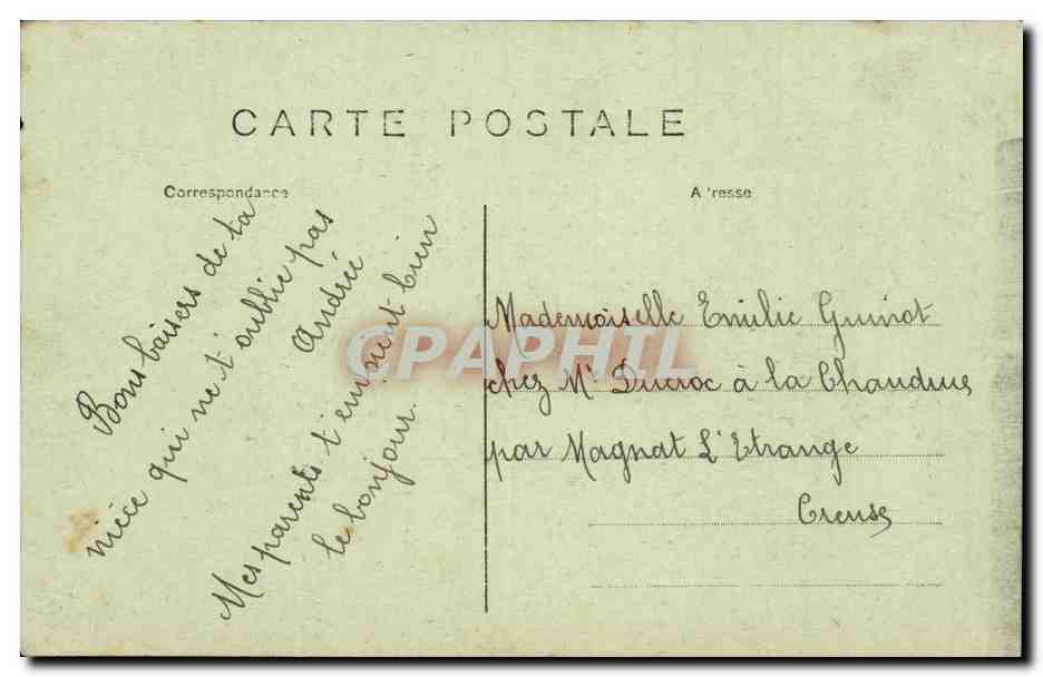 CPA Paris Porte Saint Martin  — Verso