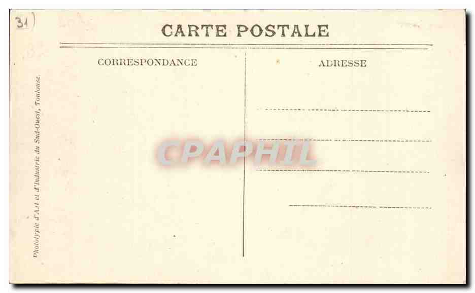 CPA Toulouse Boulevard de Strasbourg  — Verso