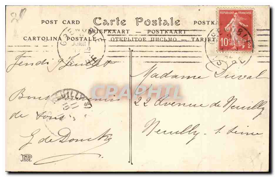 CPA Grenoble La place Grenette et le Saint Eynard — Verso