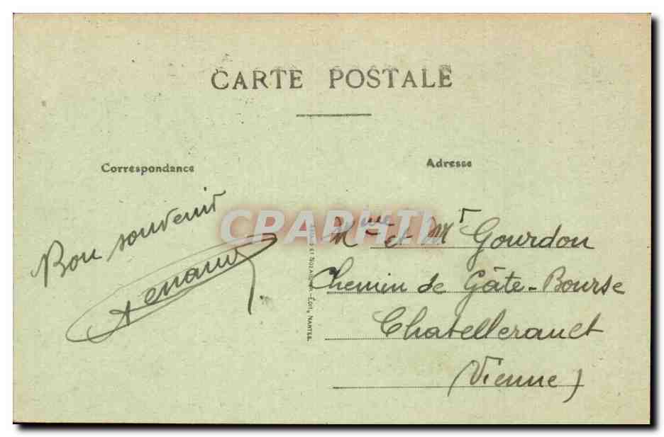 CPA Le Croisic Sanatorium de St Jean de Dieu — Rückseite