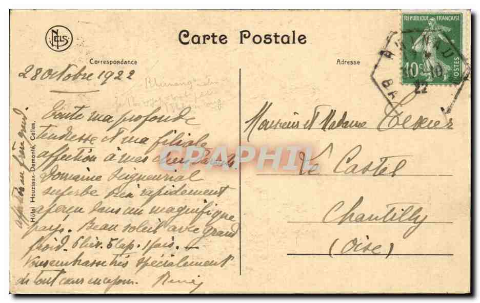 CPA Celles Chateau feodal de Veve — Back