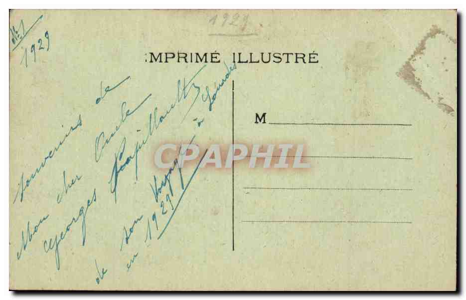 CPA Lourdes La vallee d Argeles et la chaine des Pyrenees — Verso