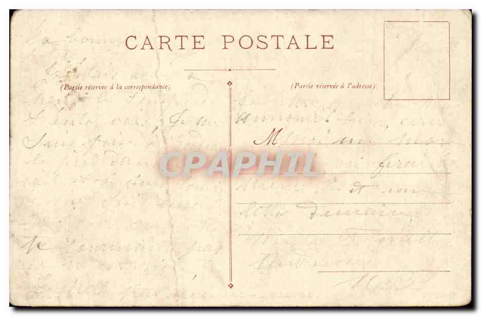 CPA Lourdes Le chaetau fort — Verso