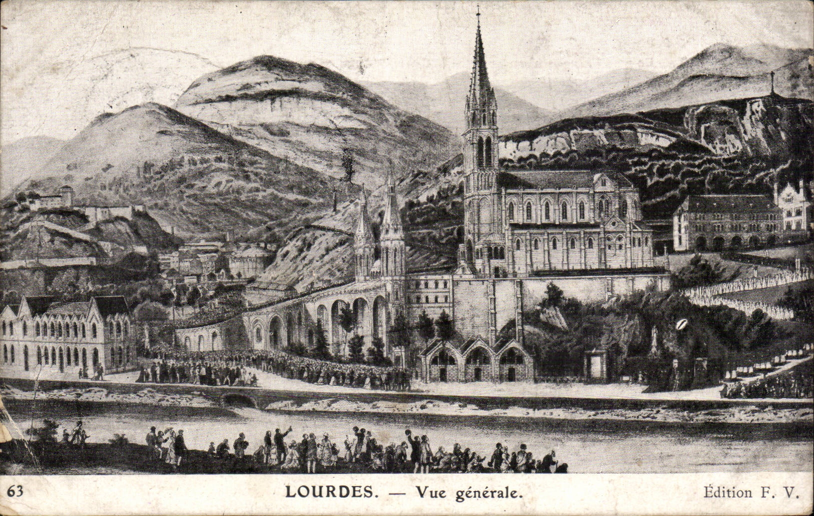 CPA Lourdes Vue generale