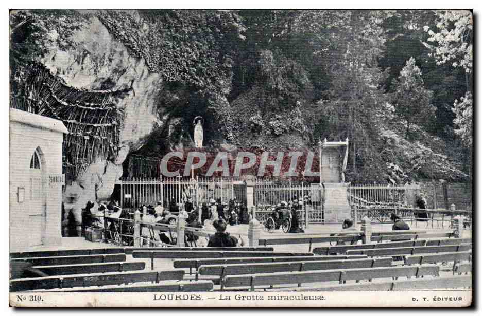 CPA Lourdes La grotte miraculeuse