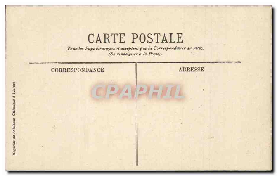 CPA Lourdes Le lac — Verso