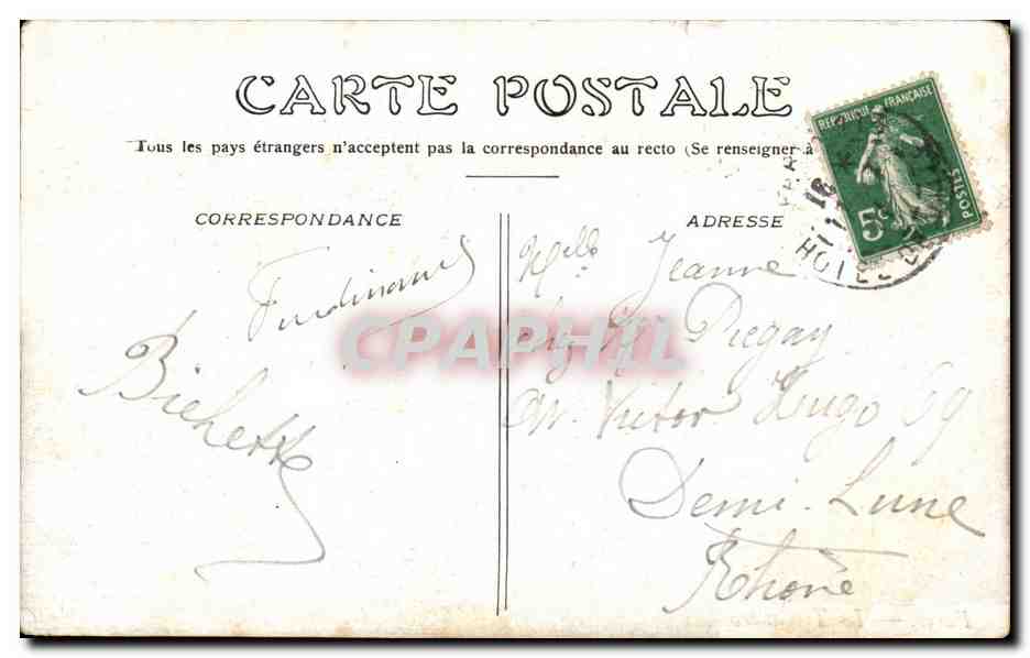 CPA Paris La Trocadero — Rückseite