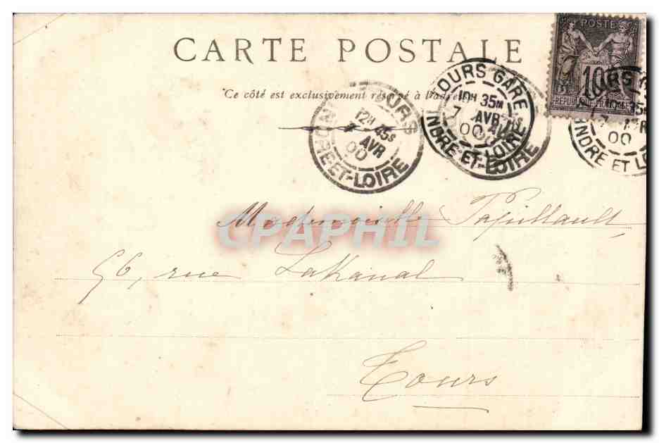 CPA Langeais Le chateau Entree principale — Rückseite