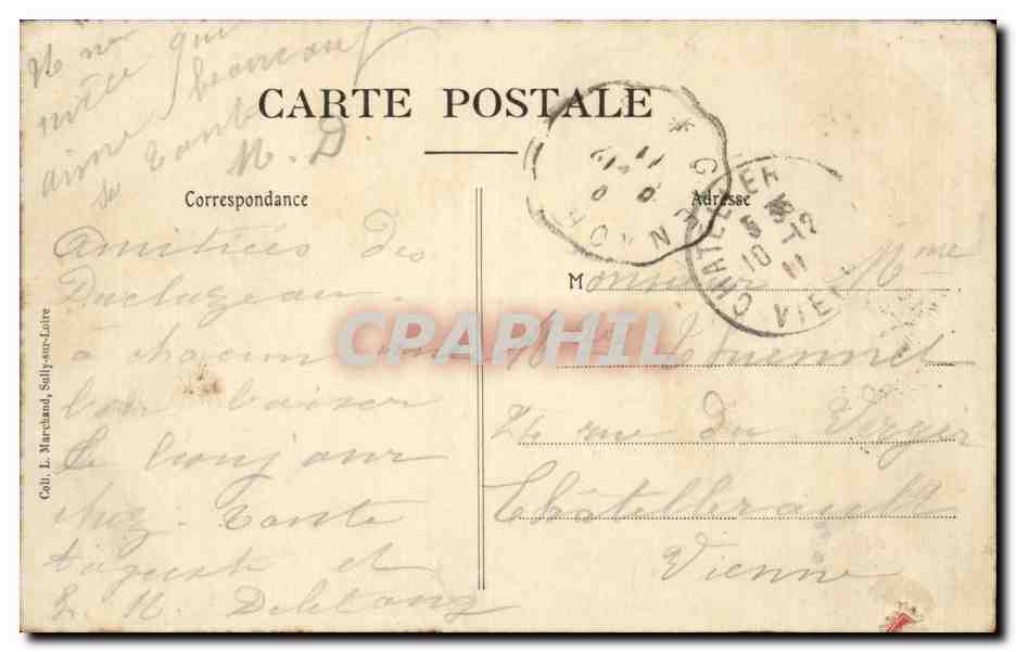 CPA Gien le chateau Sous prefecture et tribunal  — Rückseite