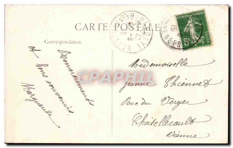 CPA Hendaye Le port — Rückseite