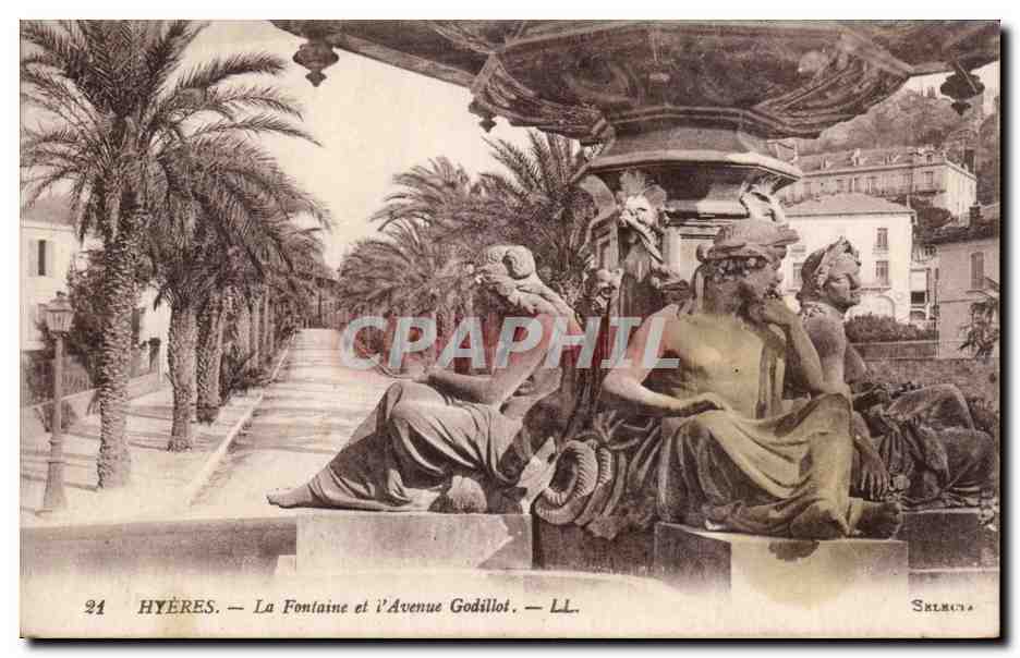 CPA Hyeres La fontaine et l avenue Godillot