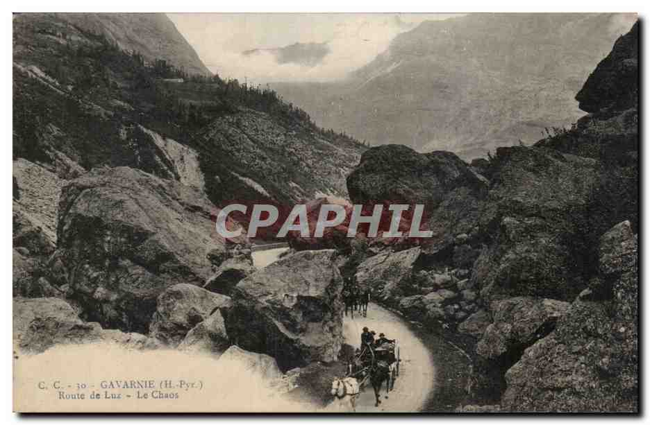 CPA Gavarnie Roue de Luz le chaos 