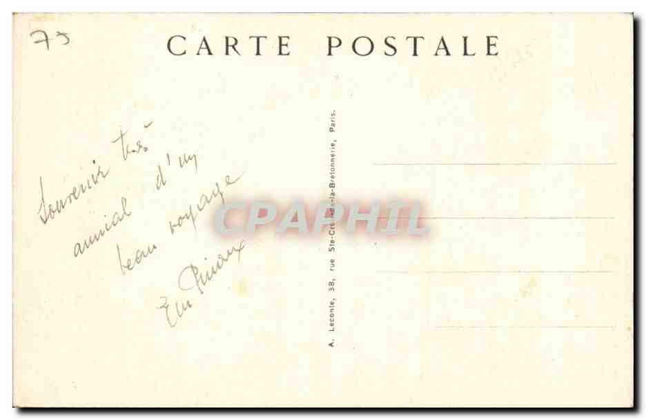 CPA Paris La Madeleine — Verso