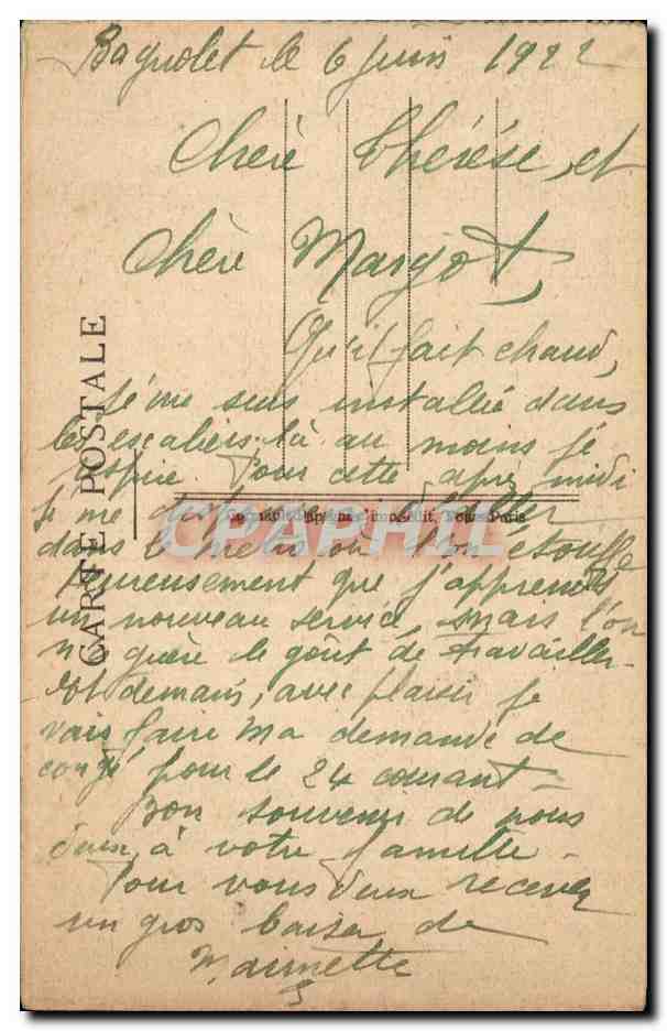 CPA Paris Pont Alexandre III — Verso