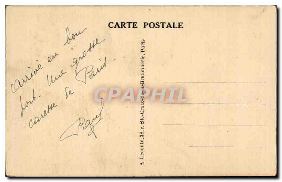 CPA Paris Le Pantheon  — Verso