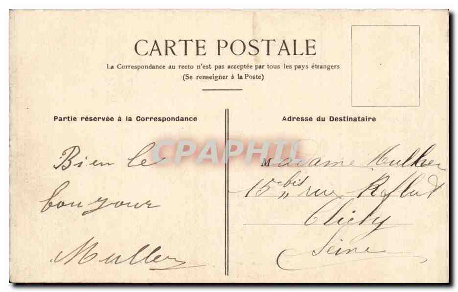 CPA Paris Square des Batignolles station des omnibus  — Rückseite