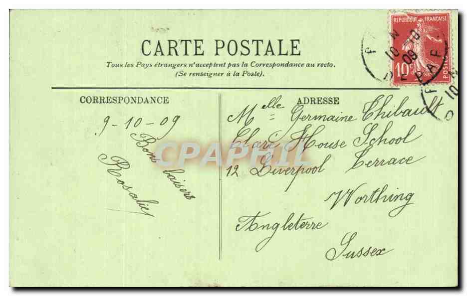 CPA Paris Notre Dame Une chimere — Verso