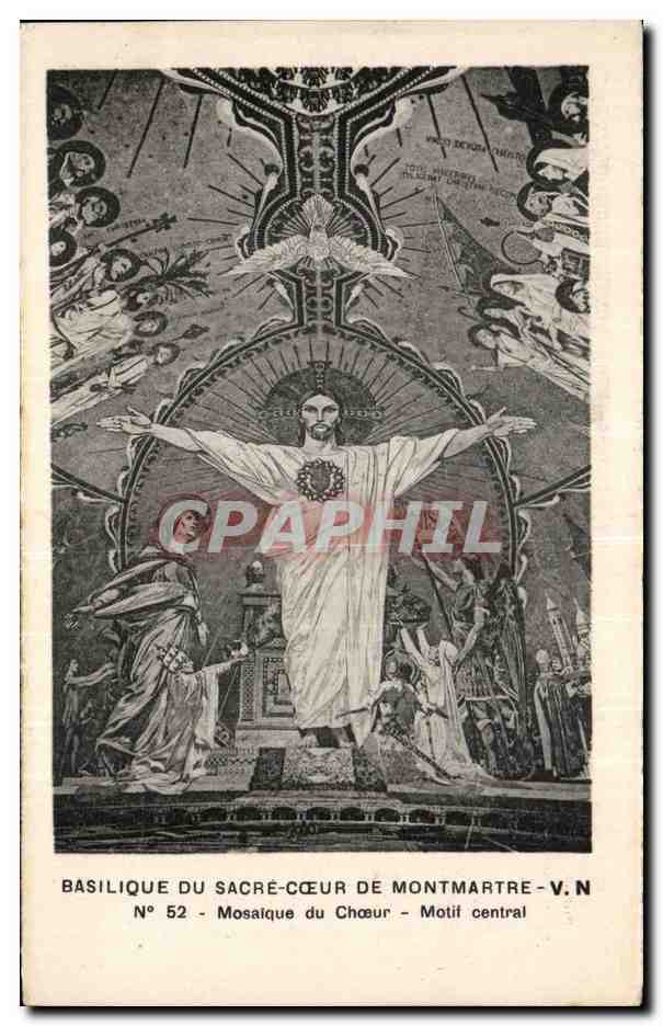 CPA Paris Basilique du Sacre Coeur de Montmartre Mosaique du choeur 