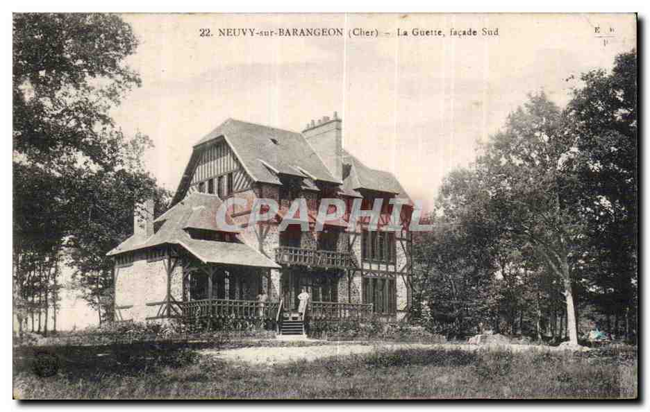 Neuvy-sur-Barangeon (Cher) — La Guette, façade Sud — Cartes Postales en Gros, E. Maquaire, Bourges