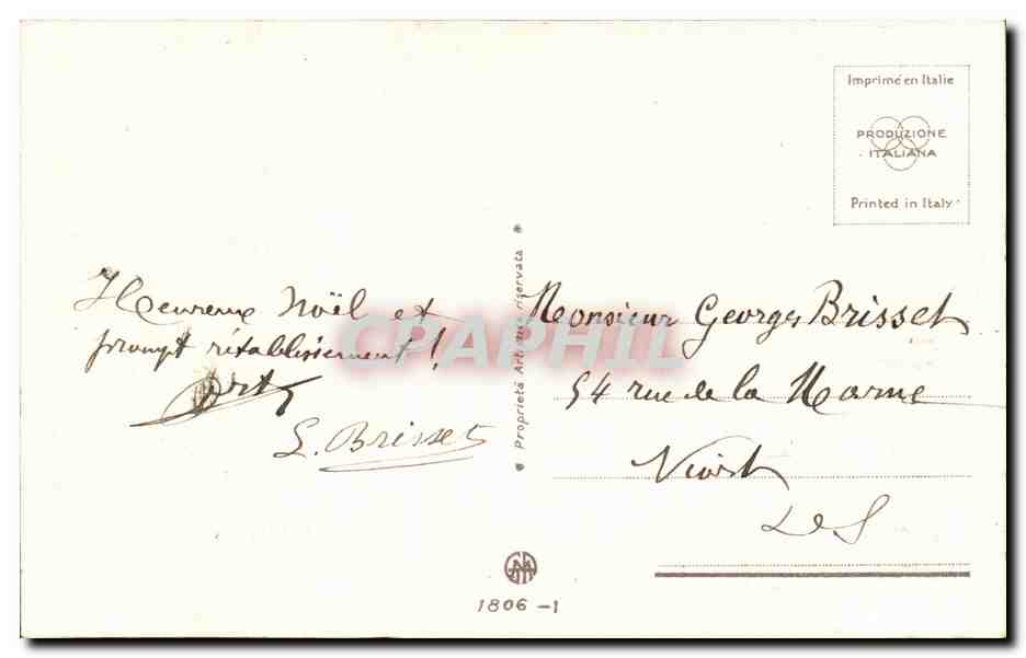 Pâtre et moutons sous une comète — Colomben — n°1806-1 — Verso