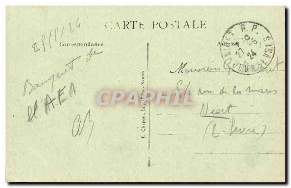 CPA Champtoceaux Le coteau et la Loire — Back