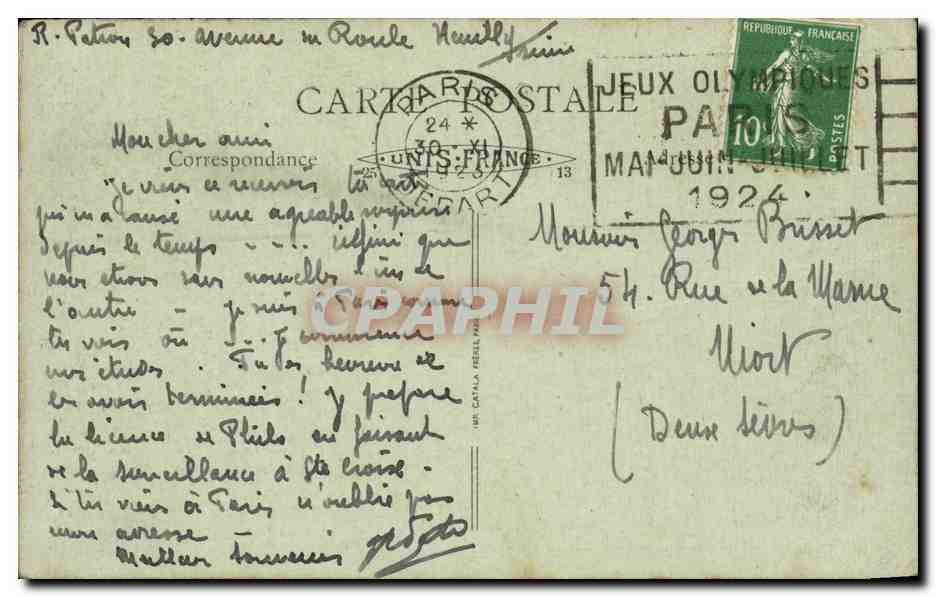CPA Ecole diocesaine Sainte Croix Les classes du petit college Paris  — Back