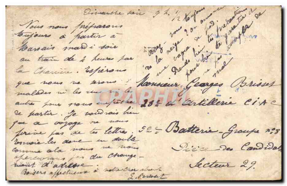 Oiseau porteur de lettre — Bonne année — C.ÖHLER — Verso