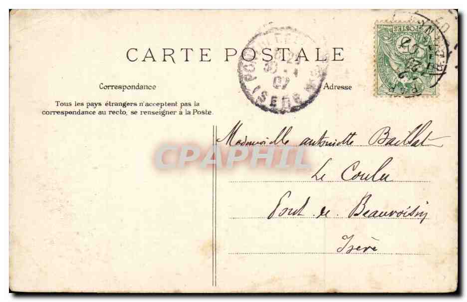CPA Paris Boulevard de Sebastopol — Rückseite