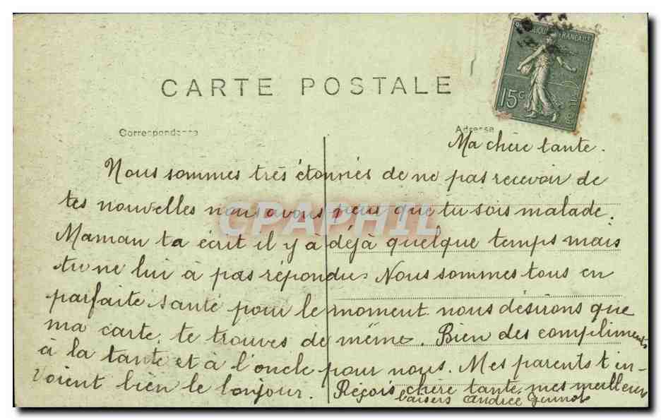 CPA Paris Place de la Bastille Colonne de Juillet — Rückseite