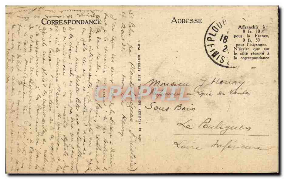 CPA Paris Notre Dame — Verso