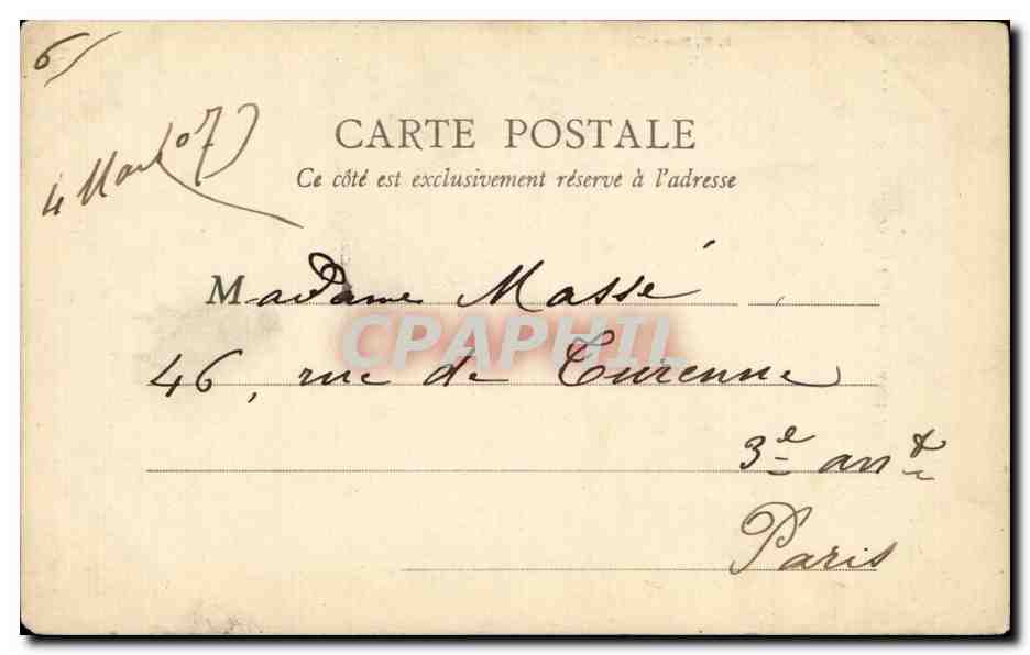 CPA Paris Fontaine Saint Sulpice — Verso