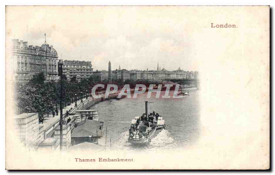CPA London Londres Thames Embankment 
