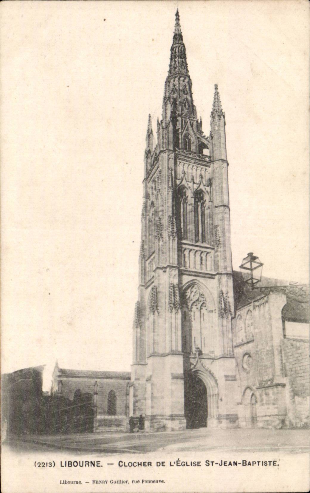 CPA Libourne Clocher de l eglise St Jean Baptiste