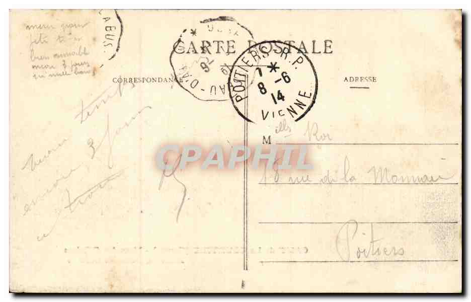 Camp de La Courtine (Creuse) — Mess des Officiers — L. Baron, Noucelles Galeries — Verso