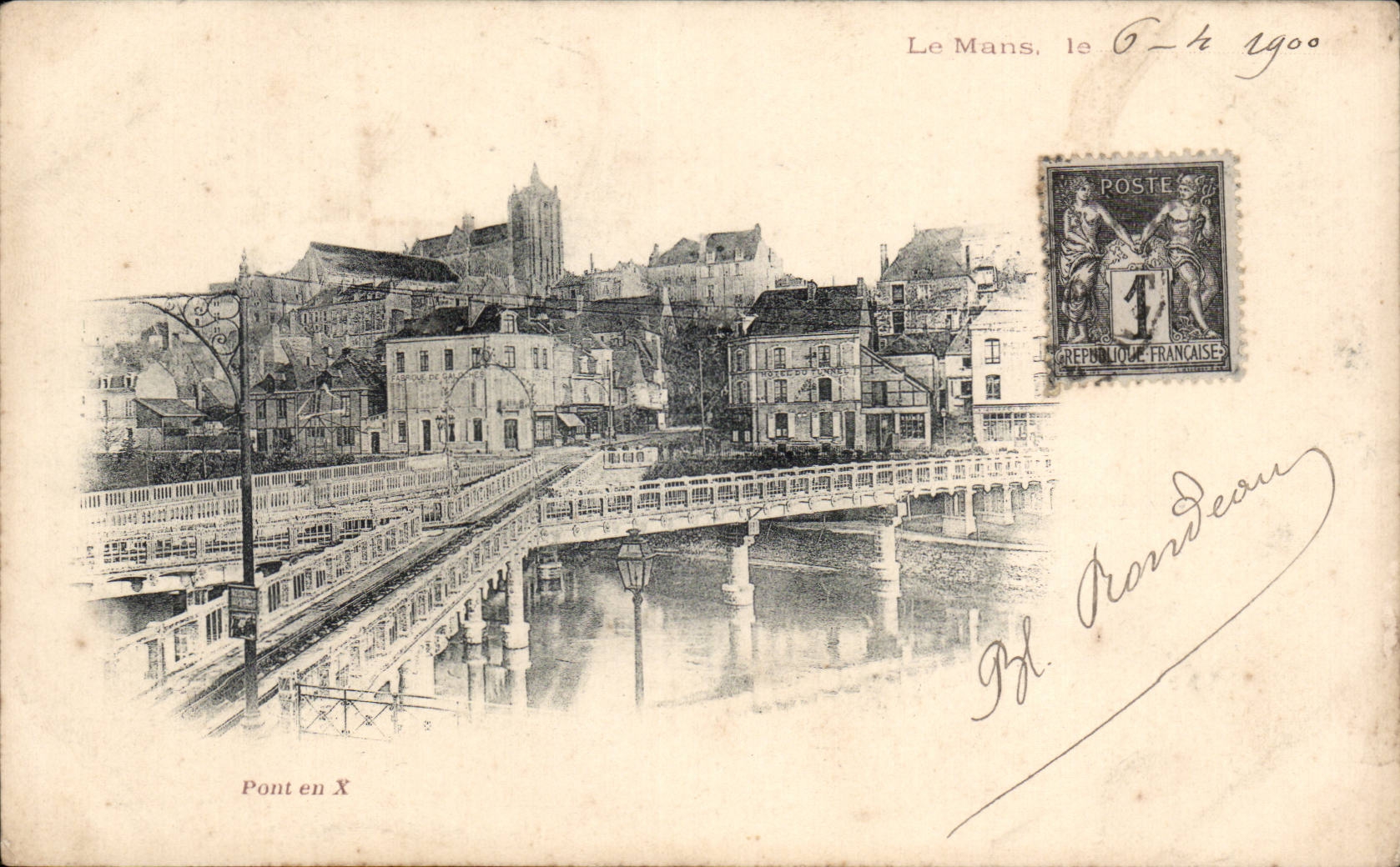 CPA Le Mans Le pont en X