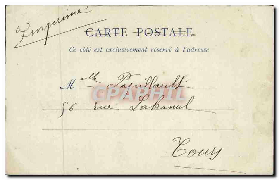 CPA Le Mans Maison de la rue des Chanoines — Rückseite