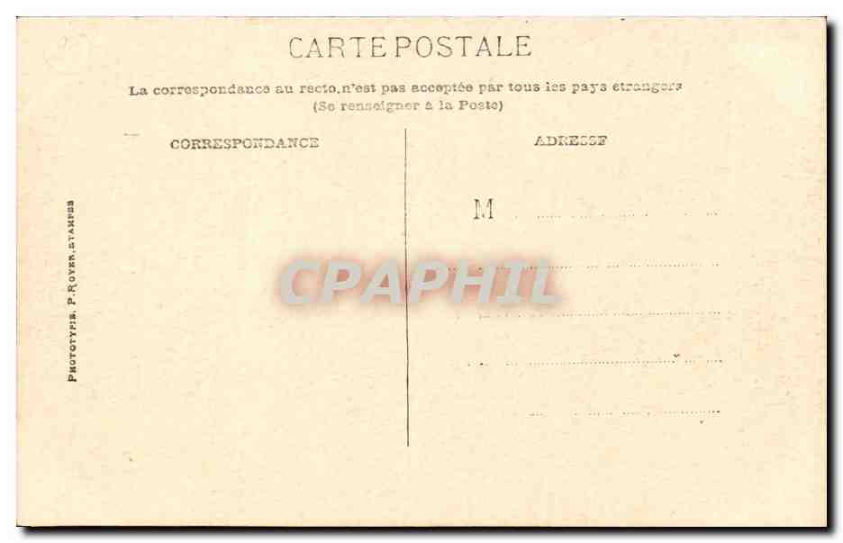 CPA Etampes Place Notre Dame Fontaine Hugo — Rückseite