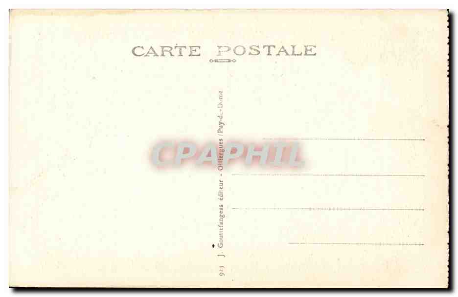 CPA Le Mont Dore Cascade de Queureuilh — Verso