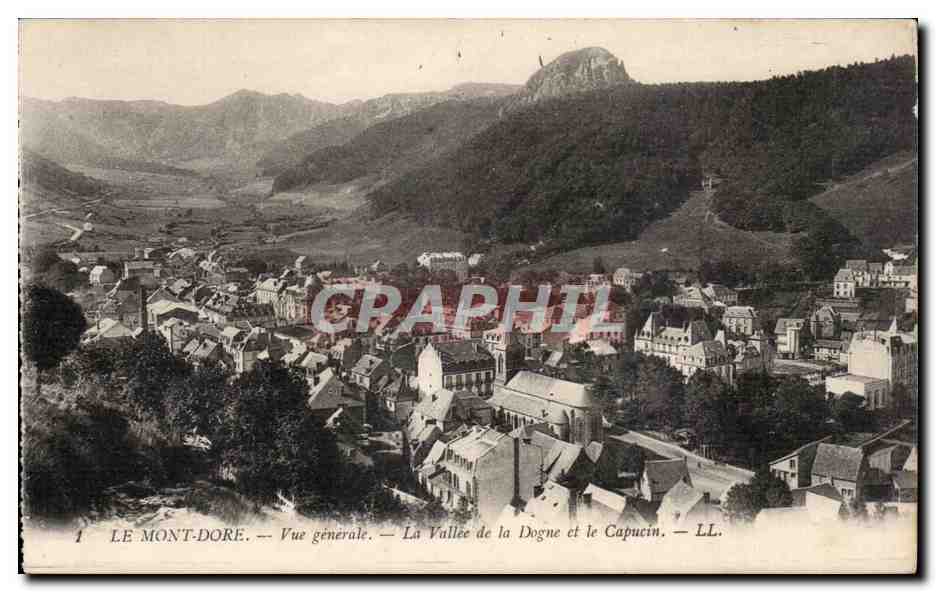 CPA Le Mont Dore Vue generale La vallee de la Dogne et le capucin