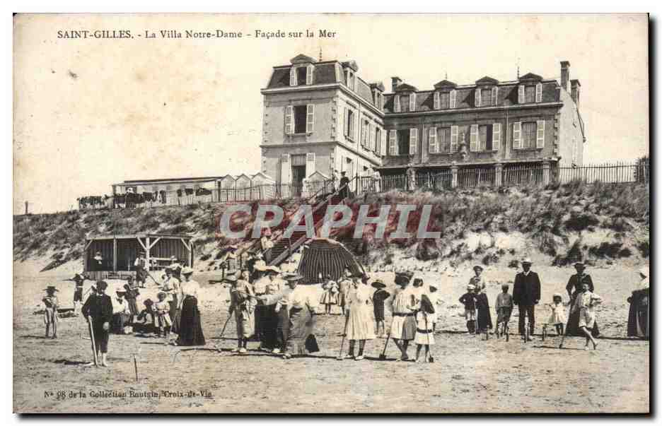 Saint-Gilles - La Villa Notre-Dame - Façade sul Mare — N° 98 della Collezione Bautain, Croix-de-Vie